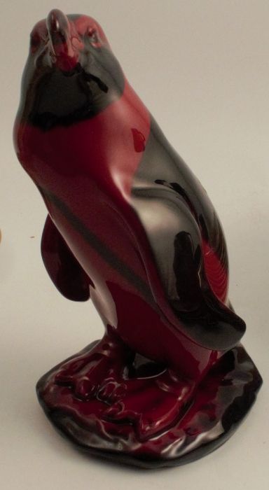 A Royal Doulton Flambe model, of a penguin by Noke, height 9ins - Good condition