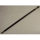 An Antique sword stick, with pierced bone inlay to the handle and fullered steel blade, height 36.