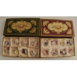 A set of eight Royal Crown Derby flower menu holders, in original box, together with a set of