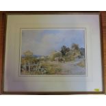 David Bates, watercolour, rural scene, At Colwall, Malvern, 1904, 10ins x 14ins