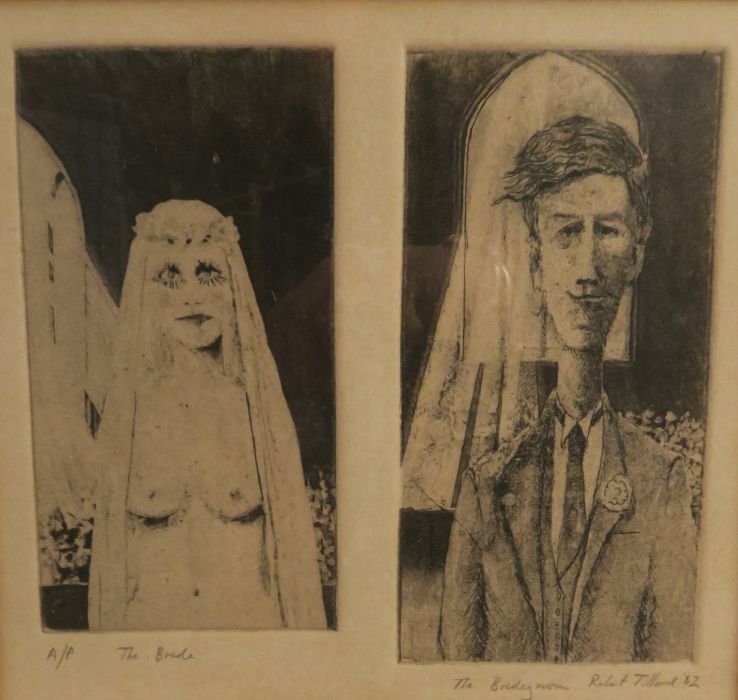 Robert Tilleard, artist proof print, The Bride The Bridegroom, 7.5ins x 8.5ins - Image 2 of 4