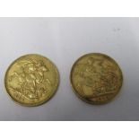 Two gold sovereigns, 1904 and 1896