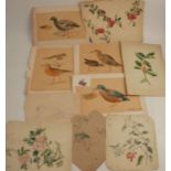 A large quantity of sketches by the Royal Worcester Porcelain artist George Johnson. George Brownell