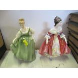 A Royal Doulton figure, Fair Lady, together with another, Southern Belle