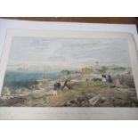 William Simpson, 1855, three coloured prints from the Crimean War, Sebastopol, Tchernaya and