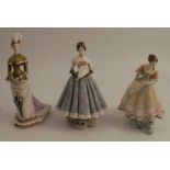 Three Royal Worcester figures, from the Victorian Series modelled by Ruth Ester Von Ruyckevelt,
