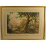 C H C Baldwyn, watercolour, rural scene with trees, 12ins x 18ins