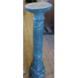 A green marble column, height 43ins