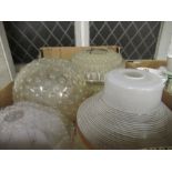 Five glass light shades