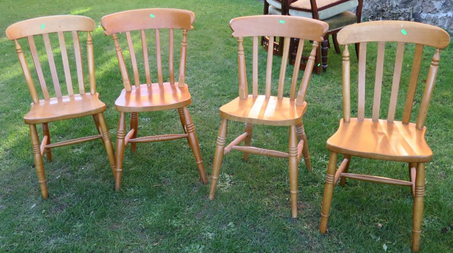 A set of four kitchen chairs