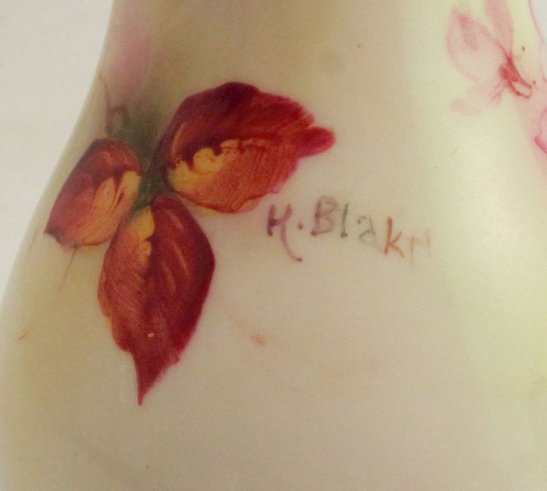 A Royal Worcester vase, decorated with autumnal fruits and leaves by Blake, shape number 2492, - Image 2 of 5