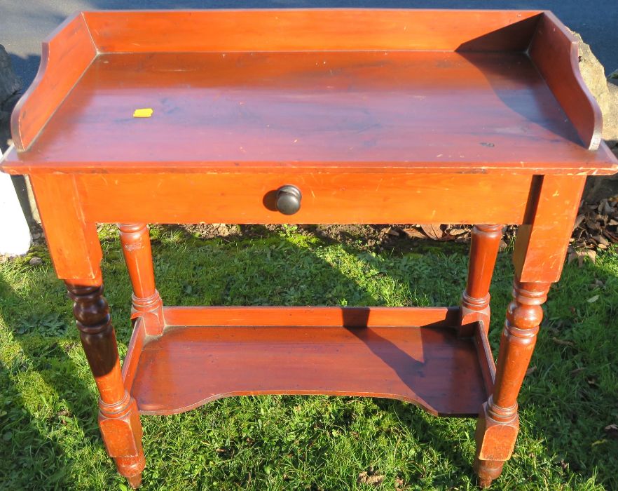 A wash stand, together with a carved occasional table and a Victorian sewing table - Image 2 of 5