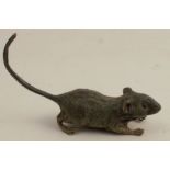 A Bergman cold painted bronze model, of a mouse, length 3.5ins