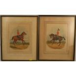 Two Military colour prints, 4th Dragoon Guards and 7th Dragoon Guards