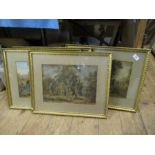 Four Antique colour prints, May, June July and September, 10ins x 13.5ins