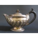 A Victorian Bachelor's Silver Teapot, Sheffield 1895, Atkin Brothers, 21cm long, 358g