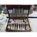 A Sheffield Plate Canteen of Cutlery for Eight