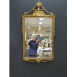 A Gilt Framed Wall Mirror, 117x62cm