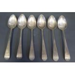 A Set of Six George III Silver Teaspoons, Newcastle, Dorothy Langlands, 97g