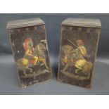 A Pair of Splendid Victory V Sweet Tins decorated American 'Red' Indian and soldier with musket,