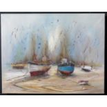 Wyn Appleford, 'Old Boats Patched', 20th/21st Century, Oil on Canvas, 92 x 72cm, Unframed