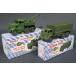 A Dinky Toys No. 622 10-Ton Army Truck and No. 661 Recovery Truck. Both in good, used condition in