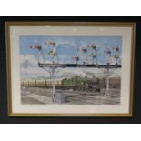 George Heiron (1929 - 2001), Original Signed Watercolour of The Grand Western Steam Train 5089,