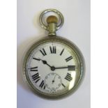 A Southern Railways Open Dial Pocket Watch, stamped S.R 2998, running