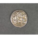 A Macedonian Alexander III Silver Drachm, 18mm, 4.3g