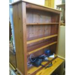 A Pine Bookcase and Desk