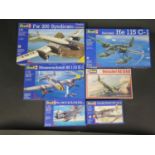 Six Revell WWII German War Plane etc. Kits 1/72 Scale. 4123, 04135, 4169, 04341, 4342, 4216.