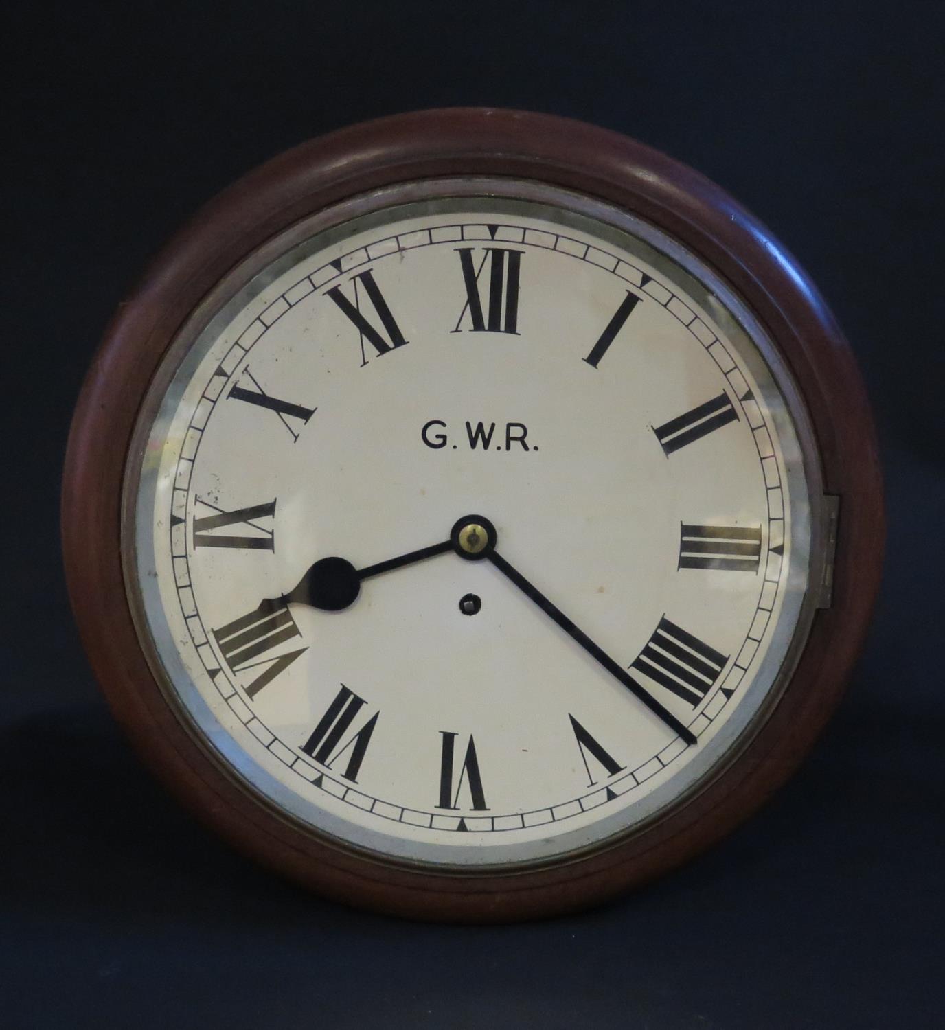 A Rare Twin Dial Railway Station Clock with dial marked G.W.R. a single chain driven fusee movement - Image 5 of 5
