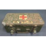 A Red Cross First Aid Tin with contents