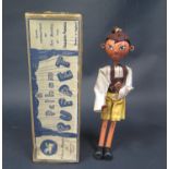 A Rare Pelham Puppet Tyrolean Boy with Flat Lead Hands in Box