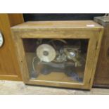 A Teak Cased Timer, 45x40cm