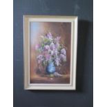 Wyn Appleford, Floral Still Life of Lilac in a Vase, Signed, 20th/21st Century, Oil on Canvas, 76