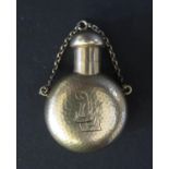 A Small Continental .800 Silver Scent Flask, c. 43mm, 10.5g