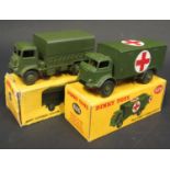 A Dinky Toys No. 626 Military Ambulance in good condition with excellent original box and a 623 Army