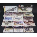 Fourteen Airfix German War Plane Kits 1/72 Scale. Appear unmade, complete and boxed.