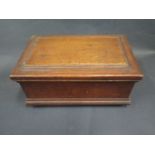 An Oak Box with shelf, 34cm wide