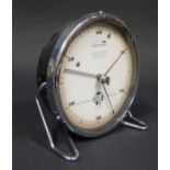 A W.G. Pye & Co Bakelite Cased Mechanical Clock with adjustable stand, 5.5" dial, running
