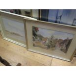 A Selection of Watercolours including Keith Johnson windmill and prints
