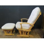 A Mamas & Papas Rocking Chair with stool