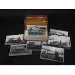 A Small Collection of Black and White Locomotive Photographs and selection of postcards