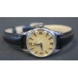 A Ladies Omega Wristwatch with 17 jewel mechanical movement no. 17594596, boxed, runs but needs