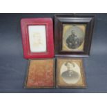 A 19th Century Ambrotype and two other photographic portraits