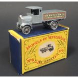 A Matchbox Models of Yesteryear Y6-1-9 1916 AEC 'Y' type Lorry, Dark Grey body and chassis, 'Osram
