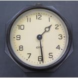 A GENTS Bakelite Cased Electric Wall Clock, 5.5" dial