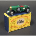 A Matchbox Models of Yesteryear Y5-1 (unlisted) 1929 Le Mans 4 1/2 Litre Bentley in British Racing