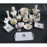 A Goss Edward VII Royal Commemorative Mug, Arcadian George V and Queen Mary Busts and other